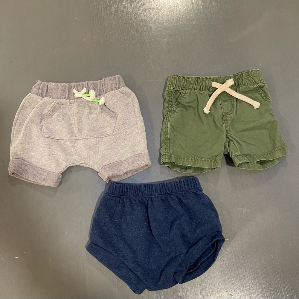 0-3 months Baby shorts bundle of 3